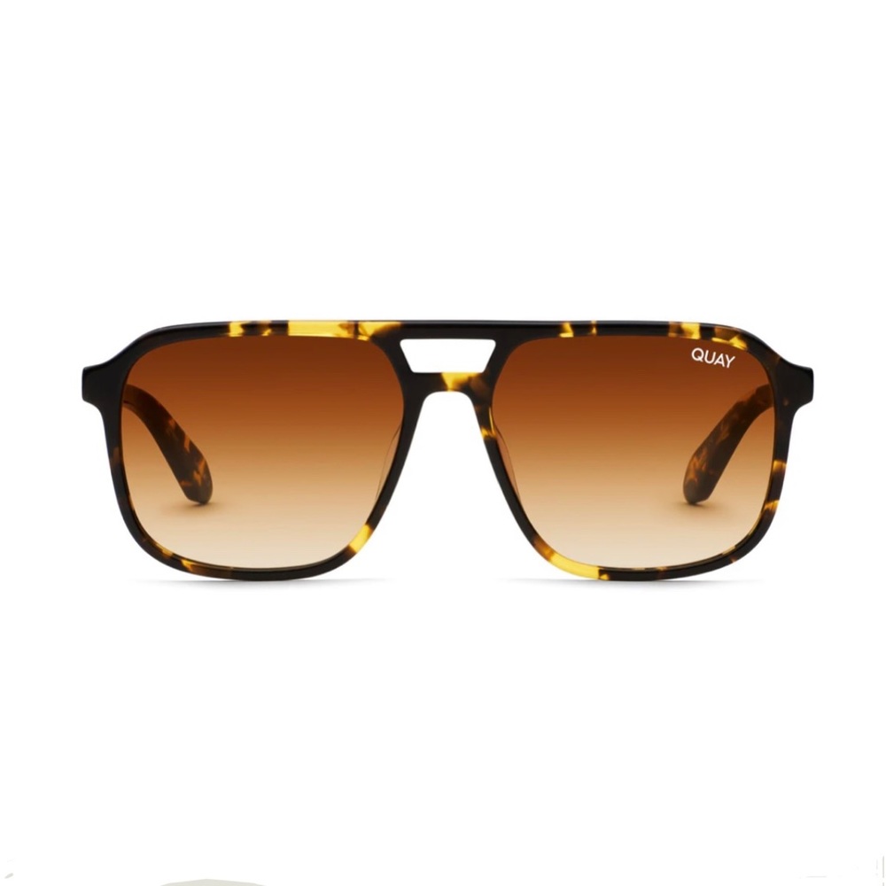 QUAY On the Fly Sunglasses - Shiny Yellow Tortoise/Orange